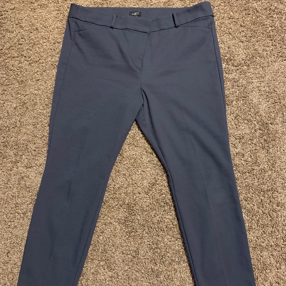 Loft Petite Marisa fit pants in Coastal Grey